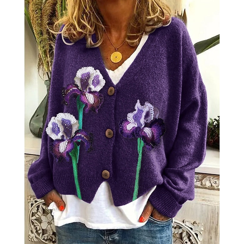 Hazel | Floral Åben-Front Cardigan