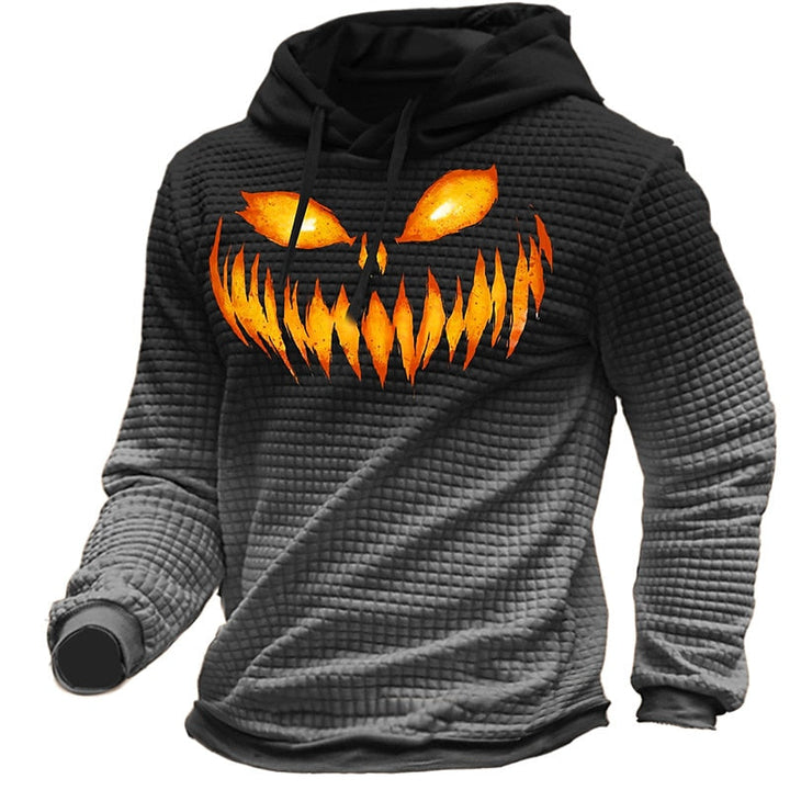 Harlan | Halloween Tekstureret Grafisk Hoodie