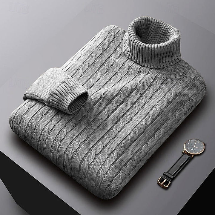 Rhys | Kabelstrikket Turtleneck Sweater