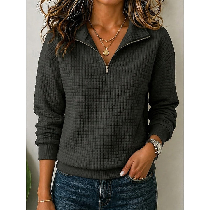 Annette | Tekstureret Quarter-Zip Pullover