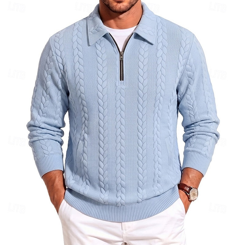Chase | Tekstureret Quarter-Zip Sweater