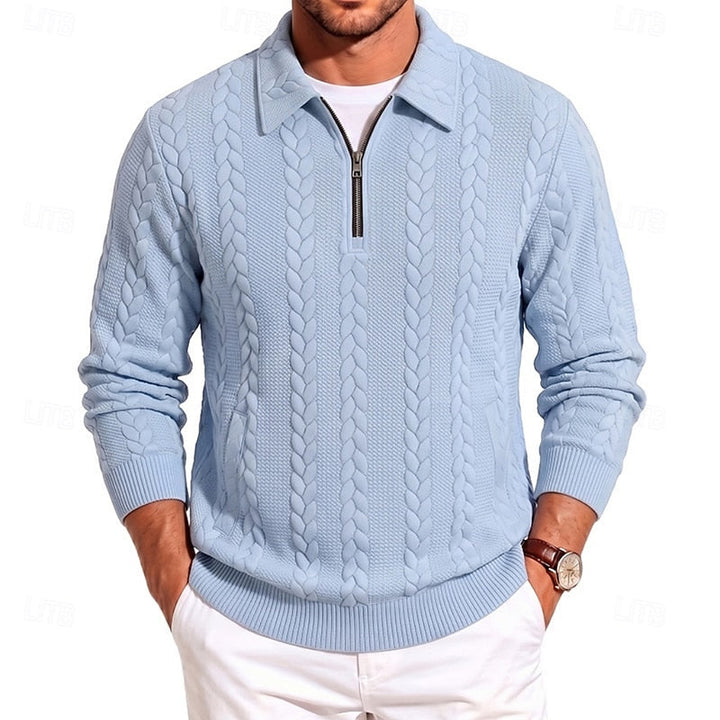 Chase | Tekstureret Quarter-Zip Sweater