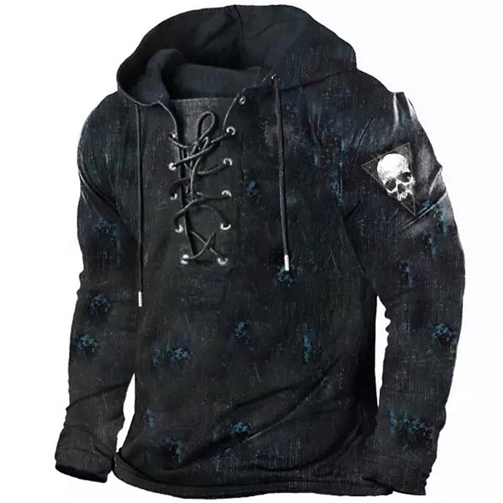 Cole | Halloween Snøre Skelet Hoodie