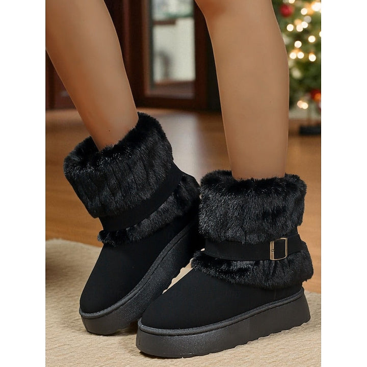 Cecily | Cozy Fur-Trimmed Snow Boots