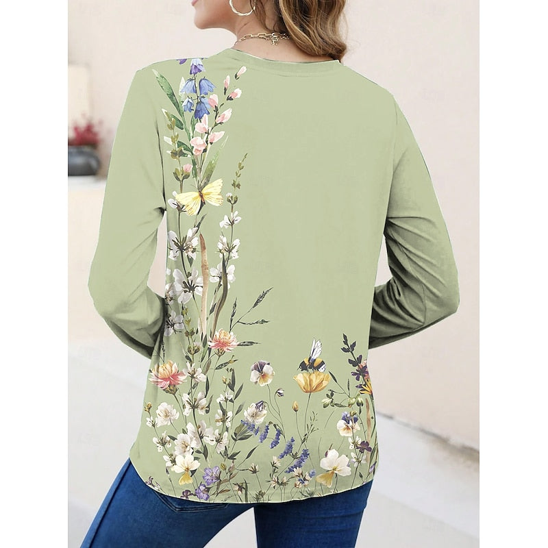 Miriam | Blomstret Langærmet Top